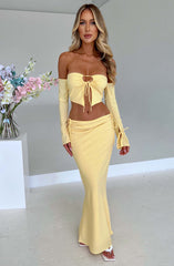 Tana Maxi Skirt - Lemon Skirt XS Babyboo Fashion Premium Exclusive Design