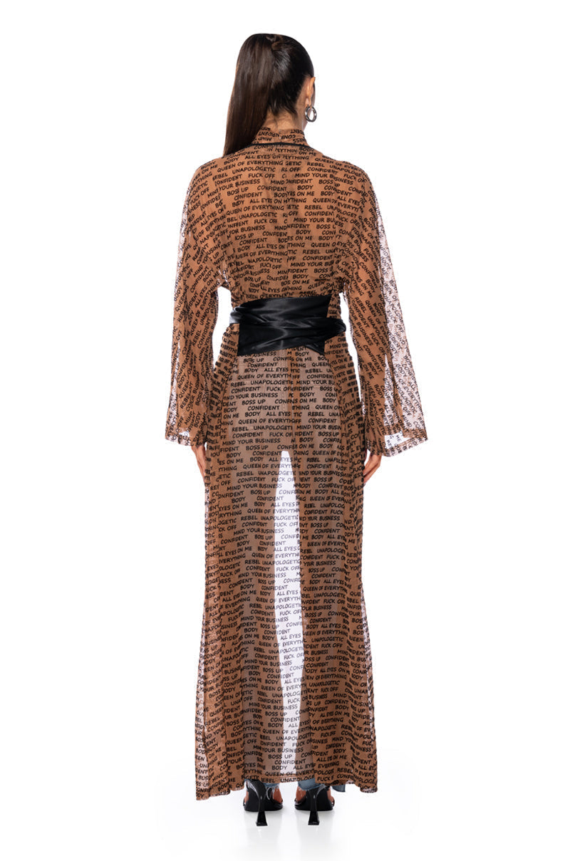 WORD OF MOUTH SHEER DUSTER
